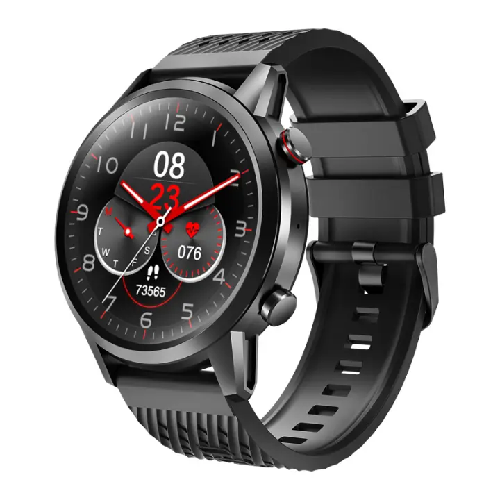 Reloj inteligente con pantalla completamente táctil de 1,32 pulgadas, oxígeno, presión arterial, prueba de frecuencia cardíaca, recordatorio de llamadas entrantes, IP67 - 1