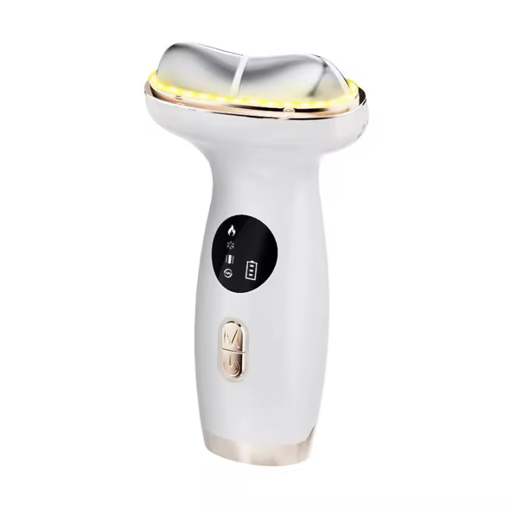 Nuevo Instrumento de Belleza Masajeador de Cuello EMS Micro Corriente Vibración Compressa Caliente y Fría 7 Colores de Luz Promoción Doméstica - 1