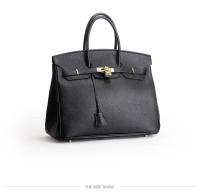 Bolso de mano de cuero genuino con patrón de lichi para mujer, Bolso grande de un hombro, capa superior, nuevo - details 10