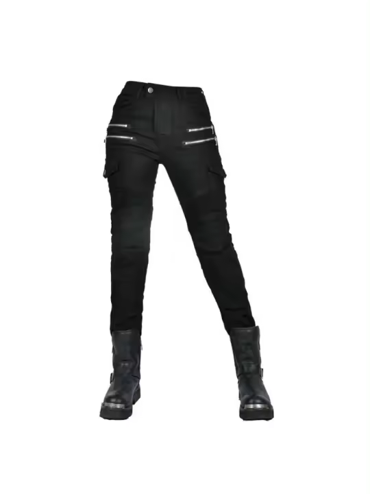 Jeans de Motocross Doble Estilo Metálico Pantalones para Moto para Hombres y Mujeres - 1