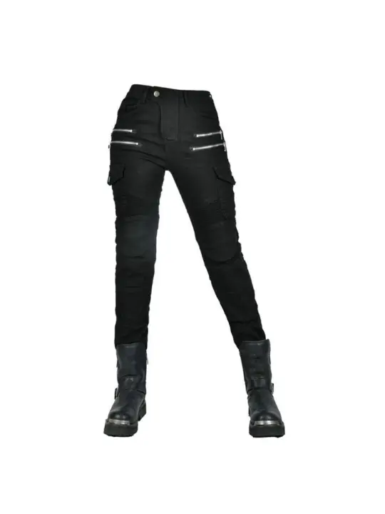 Jeans de Motocross Doble Estilo Metálico Pantalones para Moto para Hombres y Mujeres - 1