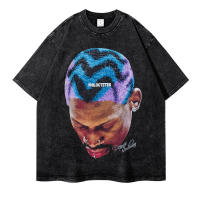 Camiseta de algodón de manga corta para hombre verano calle versátil hip-hop tops - details 7
