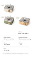 Suministros de acampada, estufa portátil de 2800W, caja de llama de alta potencia, horno, quemador de gas, picnic para acampar al aire libre - details 10