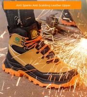 Zapatos de Seguridad para Hombres Impermeables, Altas, Resistentes al Desgaste, Forro de Cuero, Suela de Goma Sintética - details 12