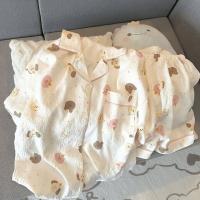 Pijama de Perro Feliz 2025 Algodón Nuboso Manga Corta Moda de Verano de Alta Gama para Mujeres - details 11