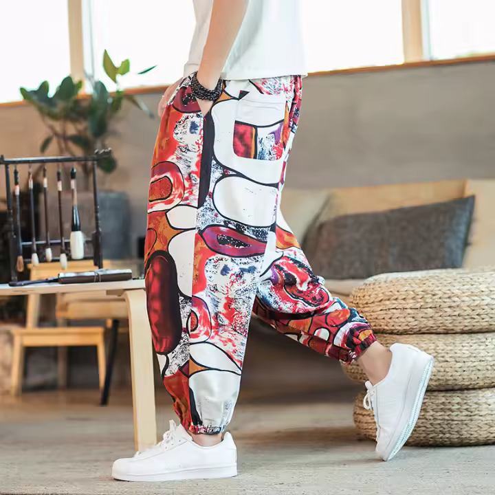 Pantalones Haren de Moda para Hombres Primavera-Verano 2025 Estilo Chino Suelto y Delgado - 1