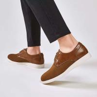 Zapatos casuales de cuero con cordones y punta redonda inglesa para primavera y otoño 2024 para hombre - details 3