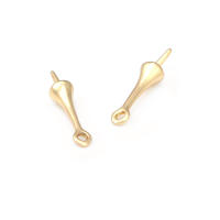 Perlas de latón de alta calidad con baño de oro de 18K, media perforación, para conectar dijes, tapas de perlas, accesorios para la fabricación de joyería DIY para mujeres - details 20