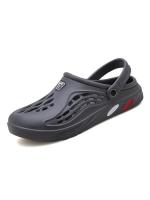Sandalias para hombre, zuecos de verano, zapatillas de jardín EVA, zapatos con agujeros, sandalias con plataforma para playa, toboganes de baño para interior de casa de talla grande - details 1