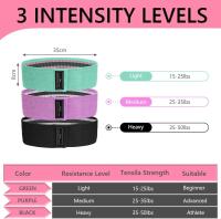 Banderas de Resistencia de Tela Flintronic Set de 3, Banderas de Entrenamiento de Fuerza Antideslizantes para Cadera y Glúteos Ideal para Mujeres, Hombres, Principiantes, Yoga - details 1