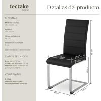 Juego de Sillas de Terciopelo Sillas de Comedor Ergonómicas Versátiles - details 108