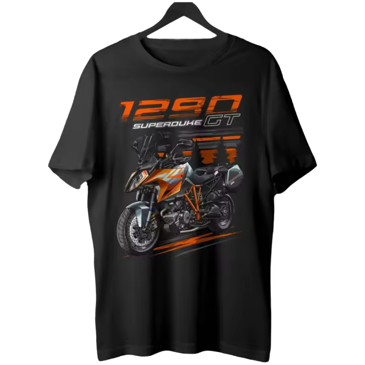 Camiseta de Motocicleta Super Duke GT Algodón 100%, Cuello Redondo, Manga Corta, Moda de Verano para Hombres - 1