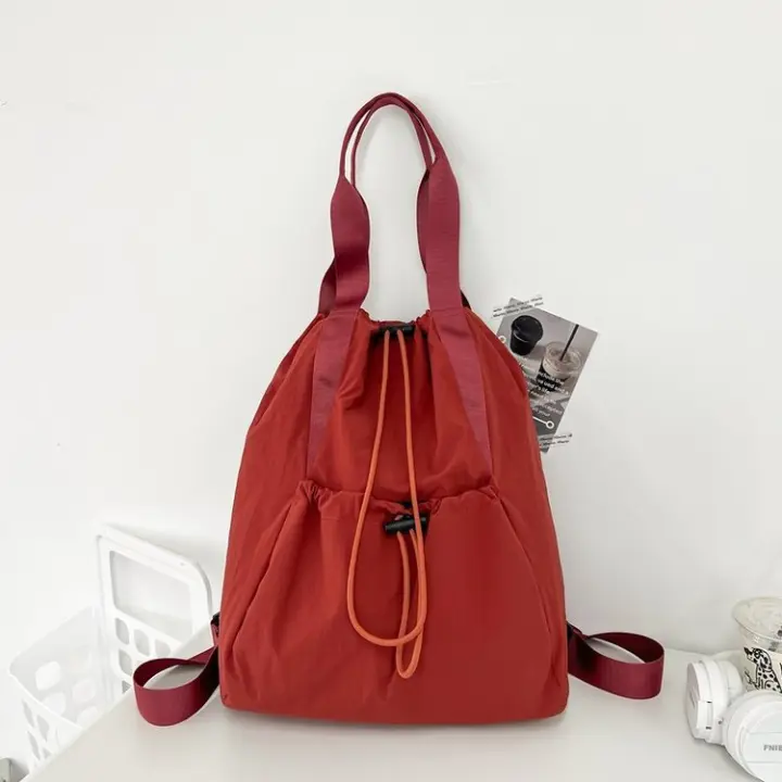 Mochila para hombre, gran capacidad, para viajes, ocio, con cordón, para mujer, tendencia transfronteriza, nailon - 1