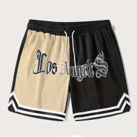 Pantalones Cortos de Tela Elástica de Cuatro Lados para Hombres Gimnasios Góticos Elegantes en Los Ángeles Letras Impresas en Ellos - details 5