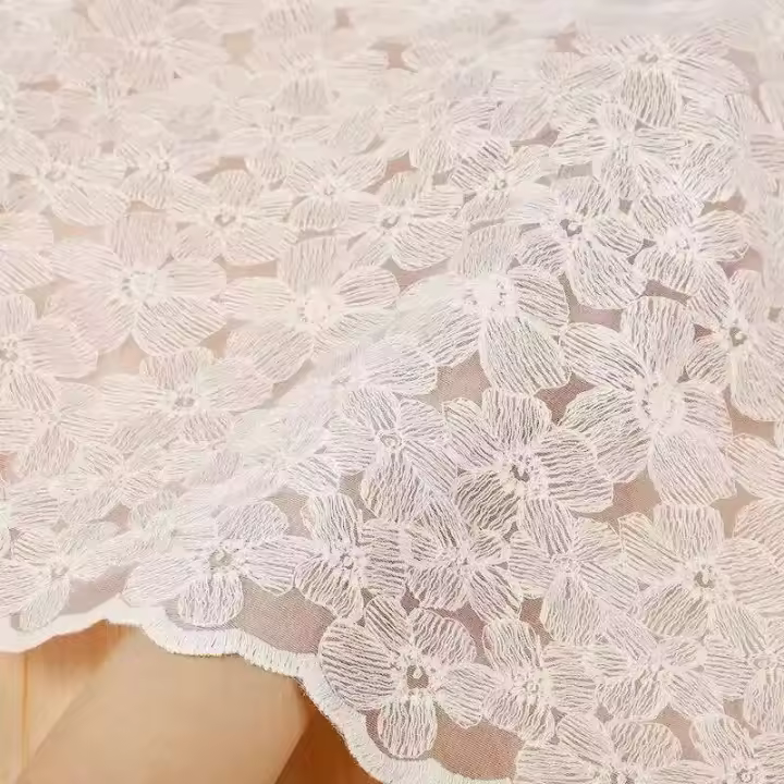 Mantel de algodón puro bordado floral Ense blanco francés, utilizado para decoración de bodas, mantel lujoso - 1