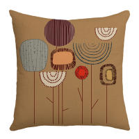 Juego de 4 Fundas decorativas para Sofá, Cojines florales de Lino , para Sofá, Cama, Coche, Hogar, 45x45cm - details 0