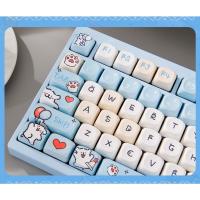 Línea cachorro keycap PBT Sakura sublimación de cinco lados hi75 tarántula F99F98F87 teclado mecánico keycap (teclado no incluido) - details 2