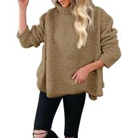 Jersey de cuello alto para mujer, sudaderas, tops de otoño e invierno - details 1
