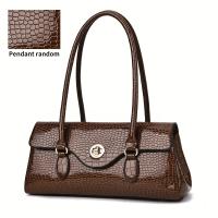 Bolso de Mano de Cocodrilo Grasado Desmontable, Cierre de Tornillo, Multicolor, Elegante y Duradero para Eventos Casuales y Formales - details 13