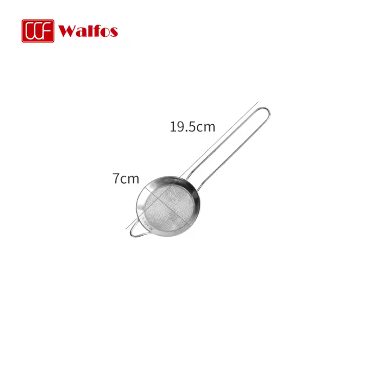 Colador de Harina Walfos de Acero Inoxidable Herramienta de Cocina Ultrafina de 30 Malla para Hornear y Colar en Casa - 1