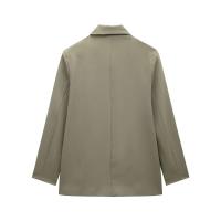 Nuevo Blazer de Manga Larga para Mujer Cashmere, Pattern de Monograma, Doble Botonadura, Vintage - details 5