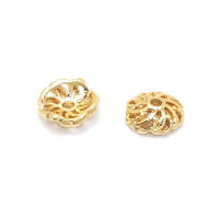 Tapas de cuentas de copos de nieve de latón de Color dorado de 18K, accesorios de alta calidad para manualidades, materiales para hacer joyas, sitio web oficial de Rosediy - details 34