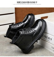 Nuevos y versátiles zapatos de cuero de terciopelo de caña alta botas cortas de moda - details 15