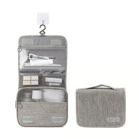 Bolsa De Viaje Portátil Para Hombres Y Mujeres Organizador De Maquillaje Impermeable De Tela Oxford Con Almacenamiento Y Bolsillo Para Artículos De Higiene - details 10