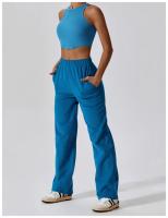 Top Deportivo de Yoga para Mujer Gimnasio Crop Tops Sin Costuras Uso en la Calle Cuello Redondo Manga Corta Secado Rápido Ideal para Primavera/Verano - details 2