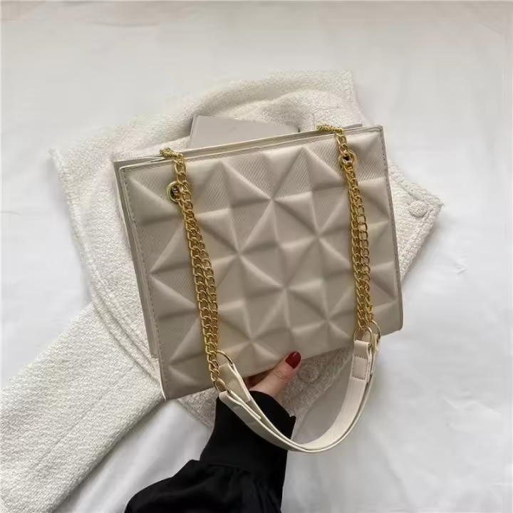 Bolso Cruzado de Lujo de Diseñador PU Color Sólido Versátil Capacidad Alta Moda para Mujeres - 1