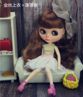 Ropa de muñeca Licca Kids set de moda hecho a mano con abrigo Blythy Sweetpie y falda TUTU para juguetes de 1/6 - details 38