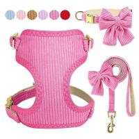 Set de 3 Arneses Transpirables para Perros Collar de Terciopelo Suave con Correa - details 2