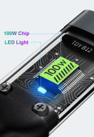 Cable de carga rápida 3 en 1 de 100W, Chip Visual inteligente, línea de carga trenzada de nailon, diseño transparente para iPhone y Android - details 5