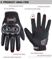 Guantes de Carreras SUOMY de Tamaño Grande XXL Negros con Decoración Elegante Antideslizantes y Transpirables para Moto Cierre de Pulgar Lavables en Agua - details 21