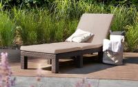 Tumbona Jardín terrazas exteriores Patios Jardines Respaldo reclinable en 4 Posiciones Estructura Reforzada cojín Incluido Color Gris - details 18