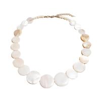 Collar de concha blanca Natural, gargantilla de cuentas redondas, joyería clásica de playa, 10-30mm - details 7
