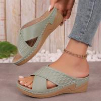 zapatos de zapatilla de tacón de cuña de verano para mujer - details 2