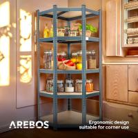 Juego de 3 estanterías para cargas pesadas |   Combinación de estanterías esquineras |   Capacidad de carga de hasta 875 kg |   Montaje mediante sistema de enchufe |   Construcción robusta - details 2