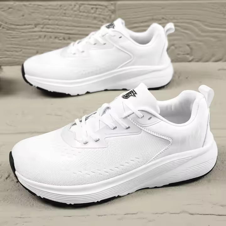 Gran tamaño de los hombres zapatos 2025 zapatos para correr ancho último zapatos de absorción de golpes y rebote zapatos deportivos de los hombres transpirable fitness viaje blanco zapatos - 1