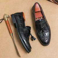 2023 nuevos zapatos de cuero genuino del vestido de boda de los hombres, zapatos Mokasin Gommino Le Fu - details 4