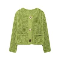 TRAF Pantalones de Punto para Mujer Otoño-Invierno Suéter Casual con Botones Largos - details 5