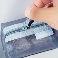 Bolsa De Cosméticos Con Manija De Malla Transparente Bolsa De Viaje Para Maquillaje Portátil Y Organizador De Almacenamiento - details 5