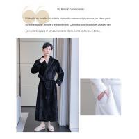 Bata de baño gruesa para bebé, camisón de Cachemira para hombre, ropa de baño de franela para mujer, pijama - details 1