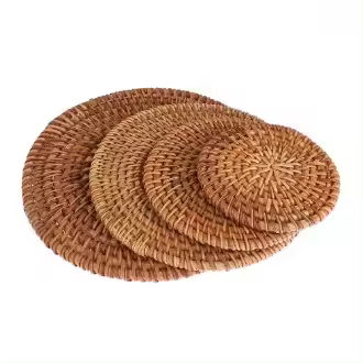 Mesa de cocina Wizard, alfombras acolchadas para cuencos, almohada aislante, manteles redondos individuales hechos a mano - 1