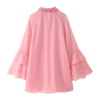 Vestido de gasa con volantes, estilo clásico, versátil y a la moda para mujer. - details 1