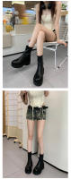 Botas Elásticas De Mujer, Botas Redondas De Moda De Suela Gruesa - details 3