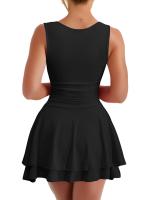 2025 nuevo vestido ajustado sin mangas plisado de verano para mujer - details 9