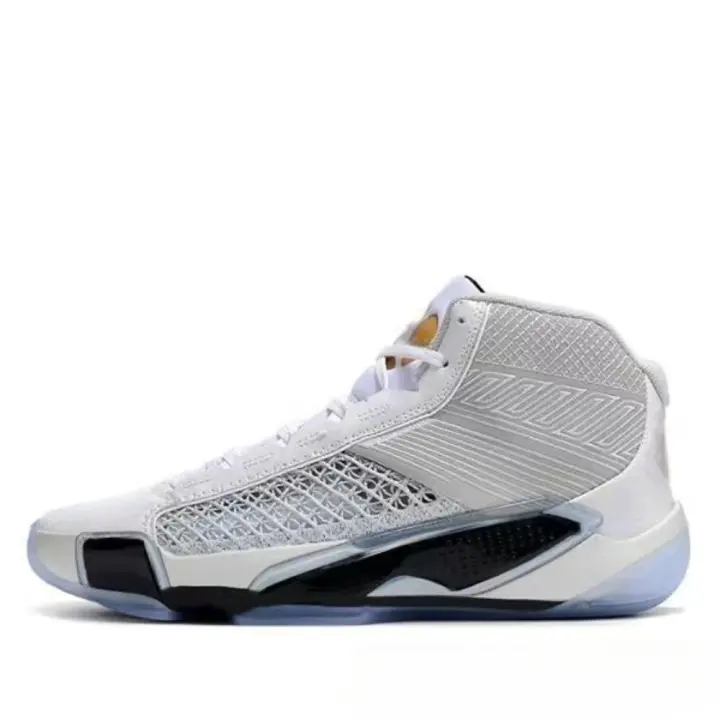 Zapatillas de Baloncesto Transpirables Resistentes al Desgaste Diseño Blanco y Negro - 1
