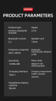 Lenovo-auriculares inalámbricos LP10 TWS, cascos con Bluetooth 5,2, estéreo Dual, reducción de ruido, bajos, Control táctil, modo de reposo largo, originales, nuevos - details 14