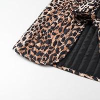 BUNO-chaleco elegante con estampado de leopardo para mujer, nueva moda 20225, chaquetas sin mangas con lazo y cuello en V, chaleco ajustado Vintage, Top corto - details 8